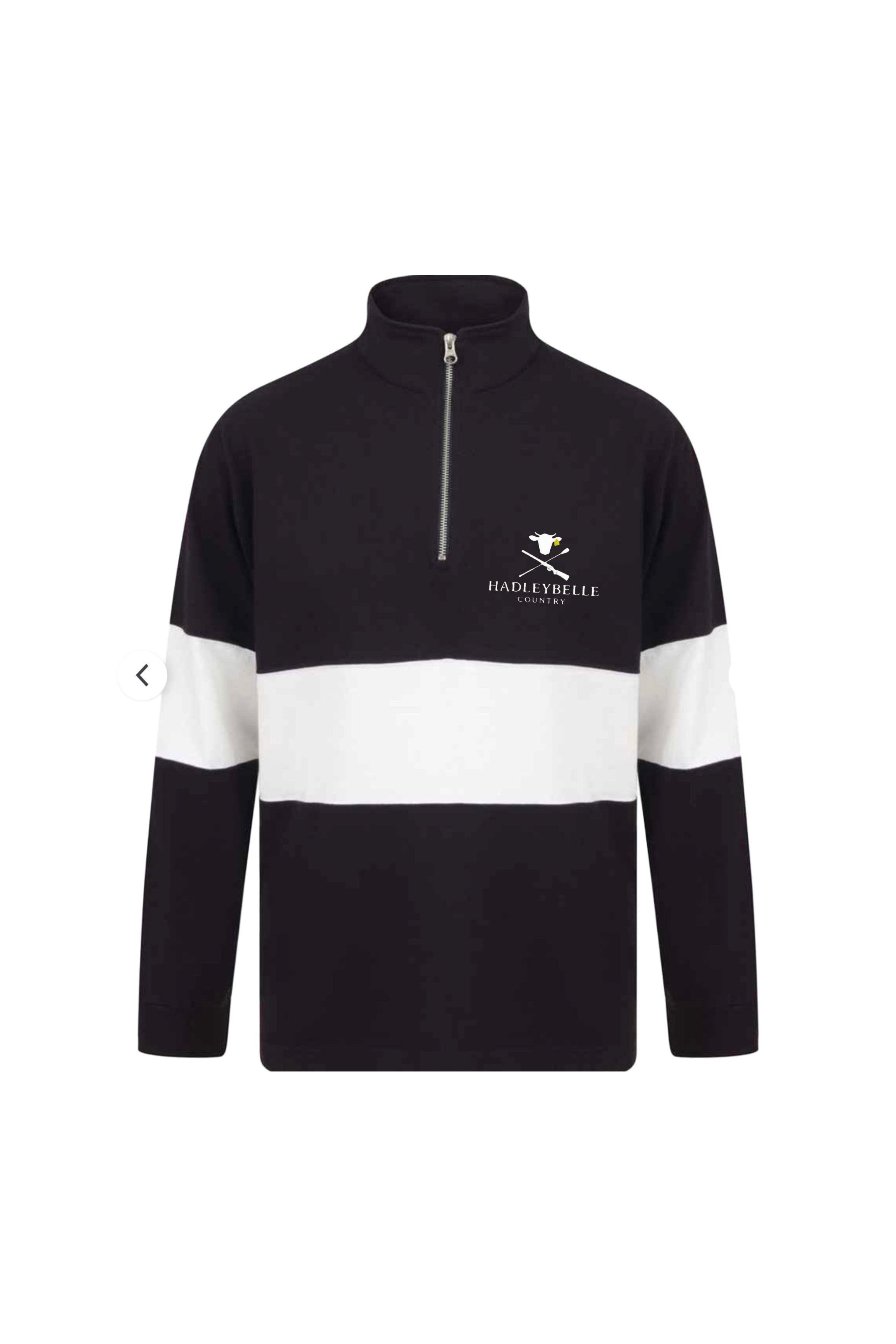 Navy & white quarter zip